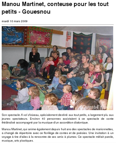 Ouest France 10 mars 2009 